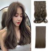 薄荷米粽假发片女长直发无痕隐形接发片长卷发一片式 潮色接发