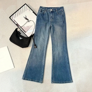 彩色亮闪闪_春季新款烫钻土耳其四面弹小微喇叭显瘦显高牛仔裤女