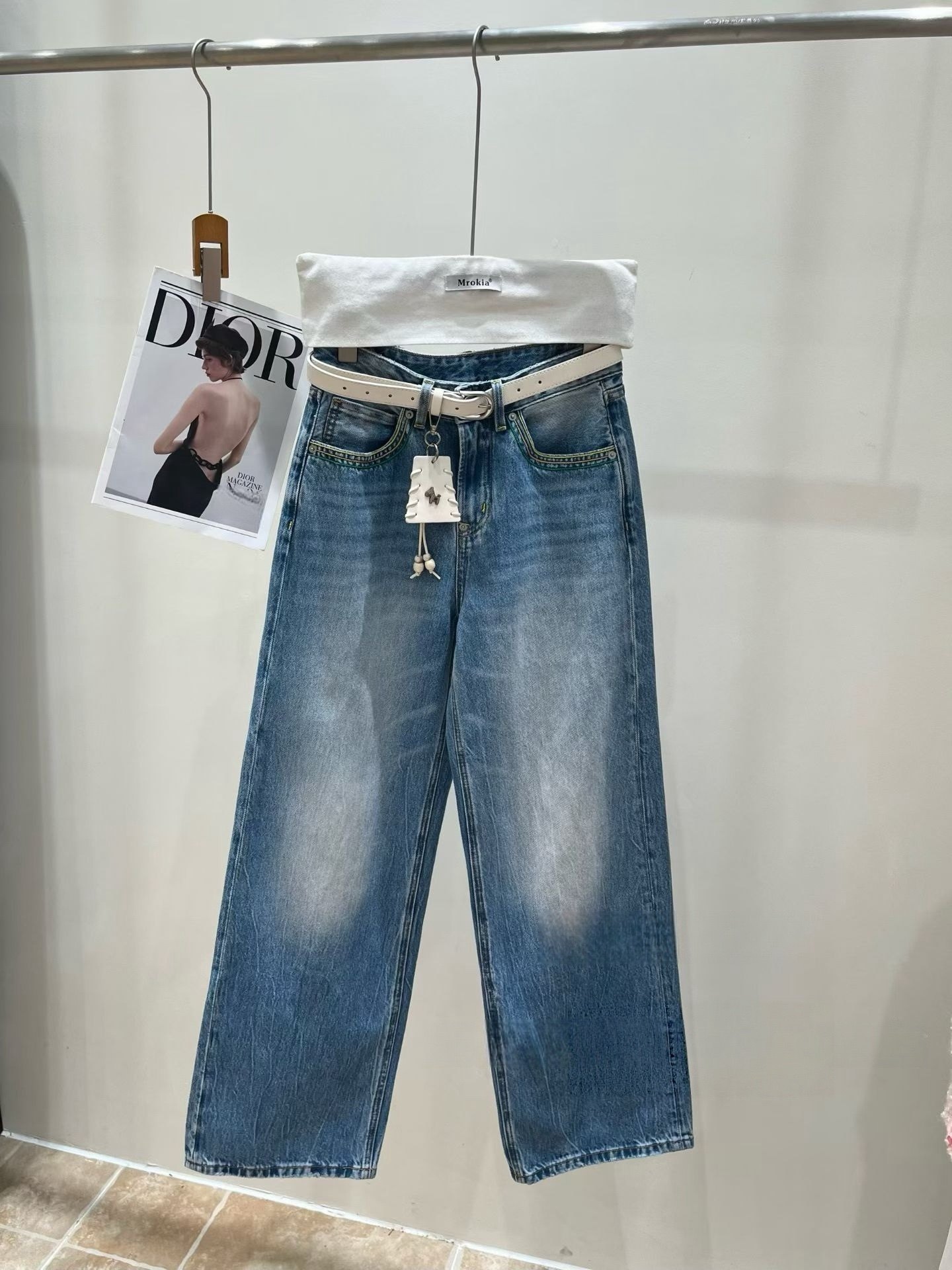 2026早春上新法式复古高腰显瘦直筒阔腿裤牛仔裤,女装/女士精品,皮裤,淘宝优惠券,粉丝福利购,淘宝优惠卷