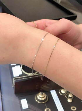 日系cocoshnik同款 极细蛇骨链925银镀14k金通勤叠戴素链女礼物