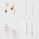 天然石榴石长款 日系agete同款 淡水珍珠耳环 流苏耳坠耳钉女礼物