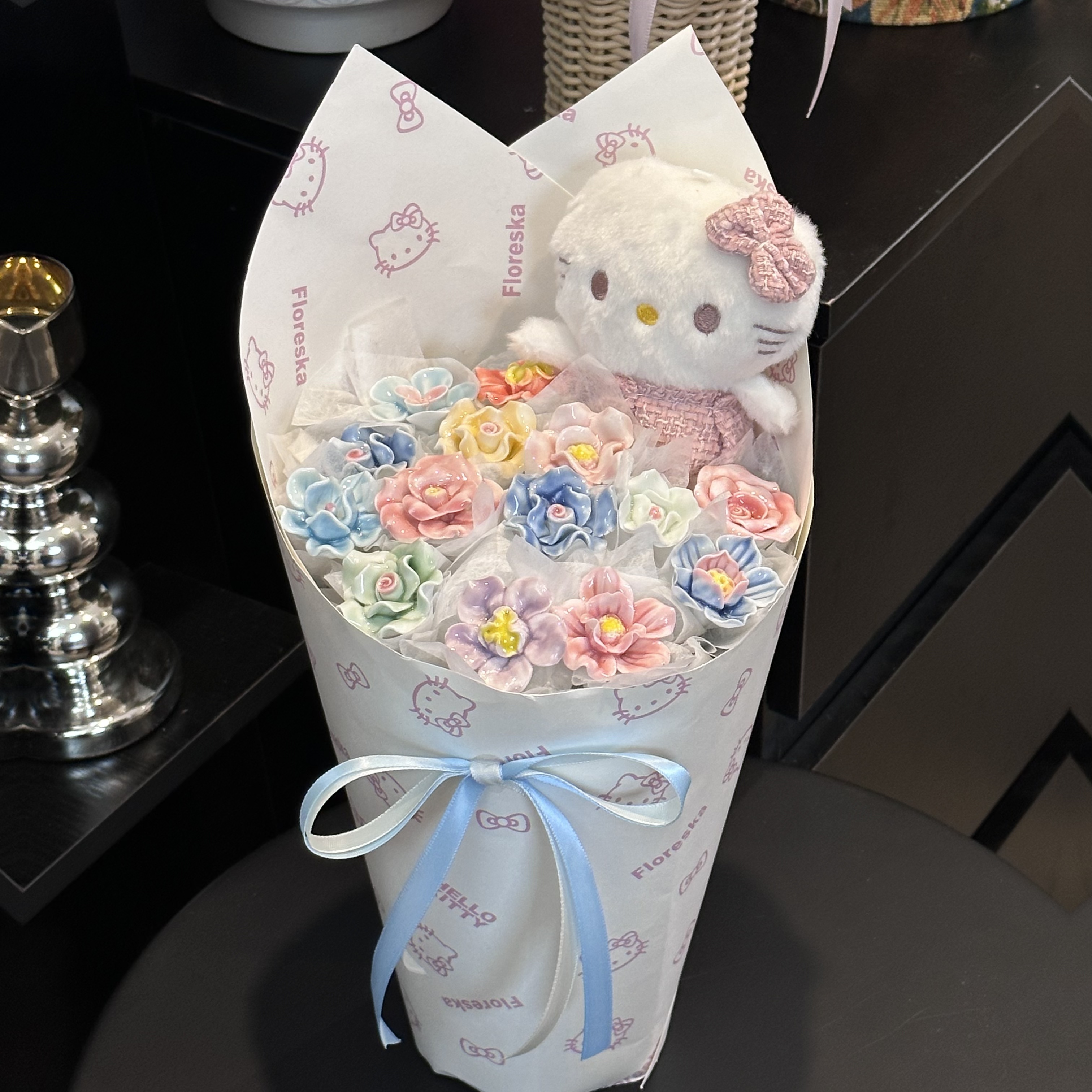 景德镇陶瓷花束成品生日礼物花束送闺蜜女生永生花高级感实用创意