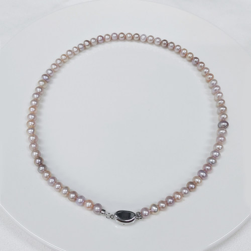 【玄音】 天然淡水珍珠项链女款 S925银气质高级感多色珍珠锁骨链