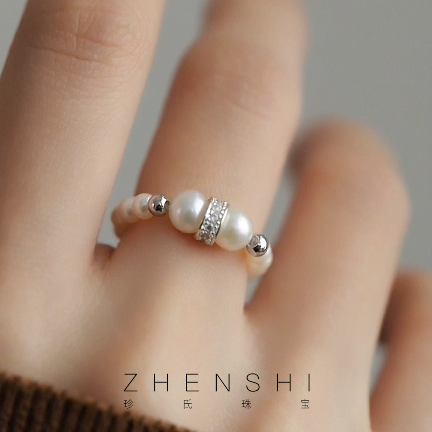 【相知】天然淡水baby珠戒指女款精致时尚小众高级感满串戒圈指环,珠宝/钻石/翡翠,手饰,淘宝优惠券,粉丝福利购,淘宝优惠卷