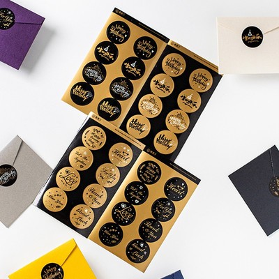 礼物标签贴信封年龄数字diy