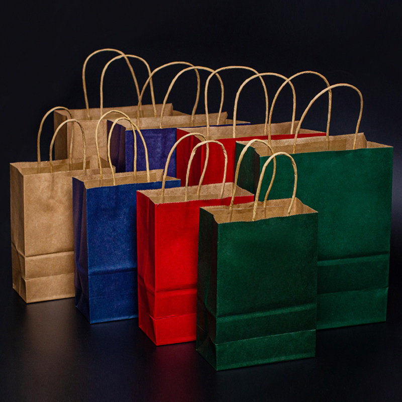 创意定制简约手提袋印刷环保袋纯色牛皮纸袋 礼品袋礼物袋子定做