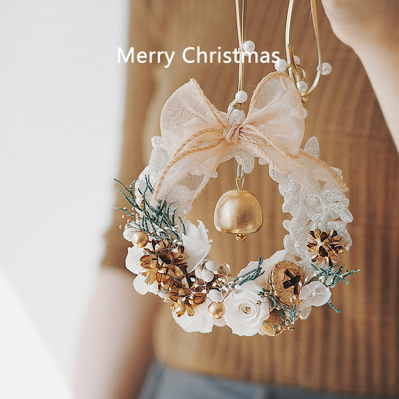 圣诞节礼物伴手礼门挂家居永生花咖啡店装饰送客户礼品周年纪念日