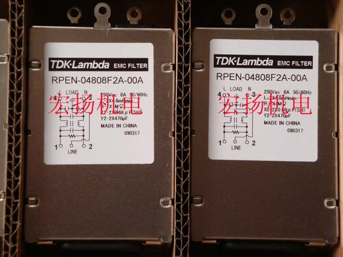 TDK-Lambda RPEN-02910F2A-00, RPEN-04808F2A-00A电源滤波器