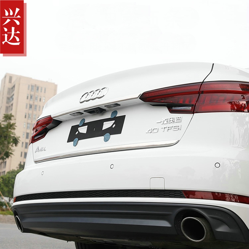 适用于2017-19款一汽大众奥迪A4L不锈钢后备箱尾门饰条AUDI后饰条