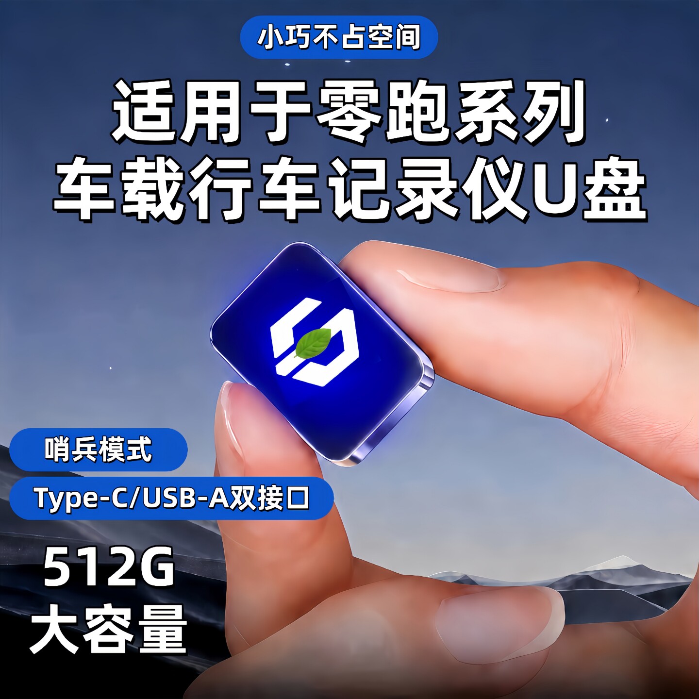 适用零跑C16/C11/C10/C01/D19/A10行车记录仪U盘B10/B01车载优盘
