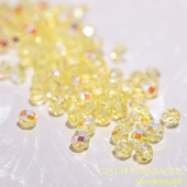 6mm火磨珠50颗 黄水仙AB彩捷克进口水晶珠枣珠diy水钻琉璃HM6113