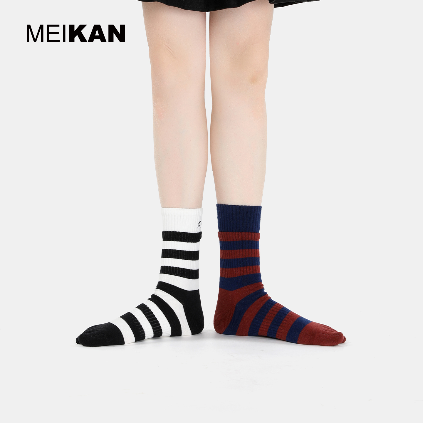 五指袜子女款棉夏季薄款中筒袜