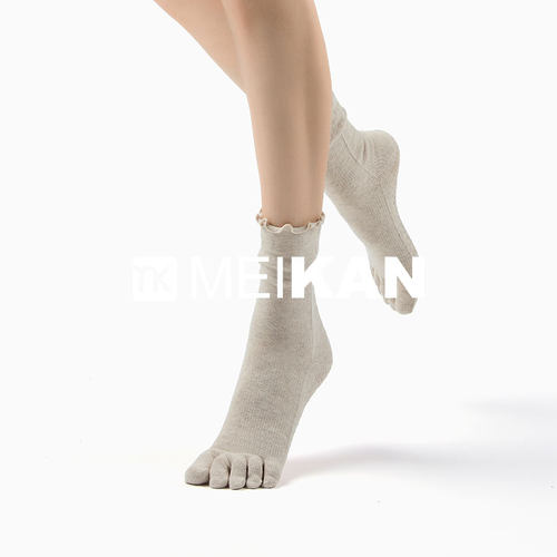 MEIKAN五指袜压力花边防滑瑜伽袜
