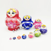 10层大肚俄罗斯套娃女孩生日礼物木制工艺品礼品玩具 外贸精品