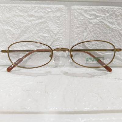 外贸原单UNITED COLORS OF BENETTON贝纳通小镜面眼镜框素颜文艺