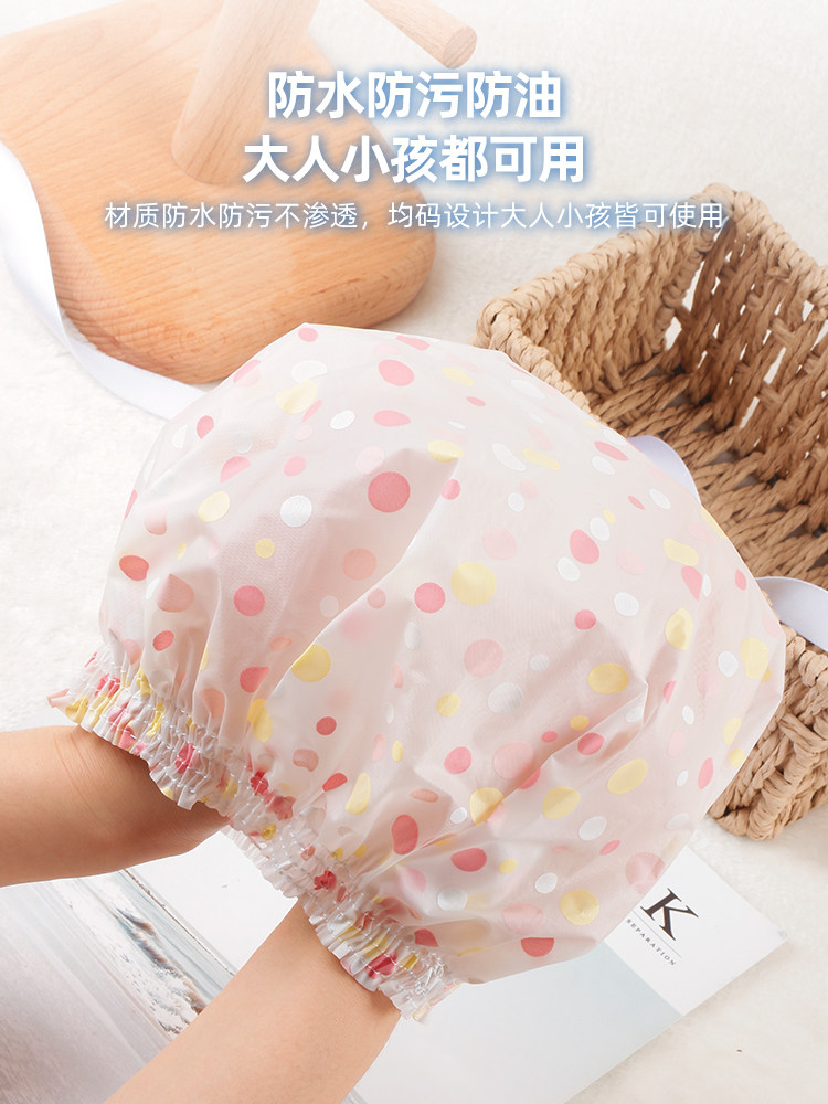 샤워 캡 두꺼운 방수 샤워 캡 주방 오일 FUME 방지 모자 염색 머리 목욕 헤어 커버 가정용 성인 여성 헤어 커버