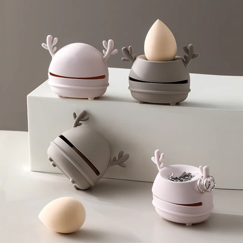 硅胶粉扑收纳盒透气防尘