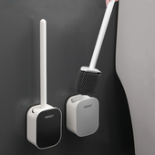 马桶刷无死角家用免打孔洗厕所刷子壁挂卫生间长柄硅胶刷套装 神器