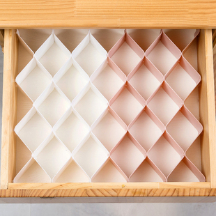 蜂窝抽屉分隔板衣柜袜子内衣裤分格片蜂巢格子分割隔断盒收纳神器