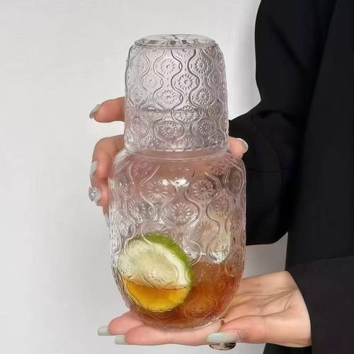 海棠花玻璃冷水壶一壶一杯