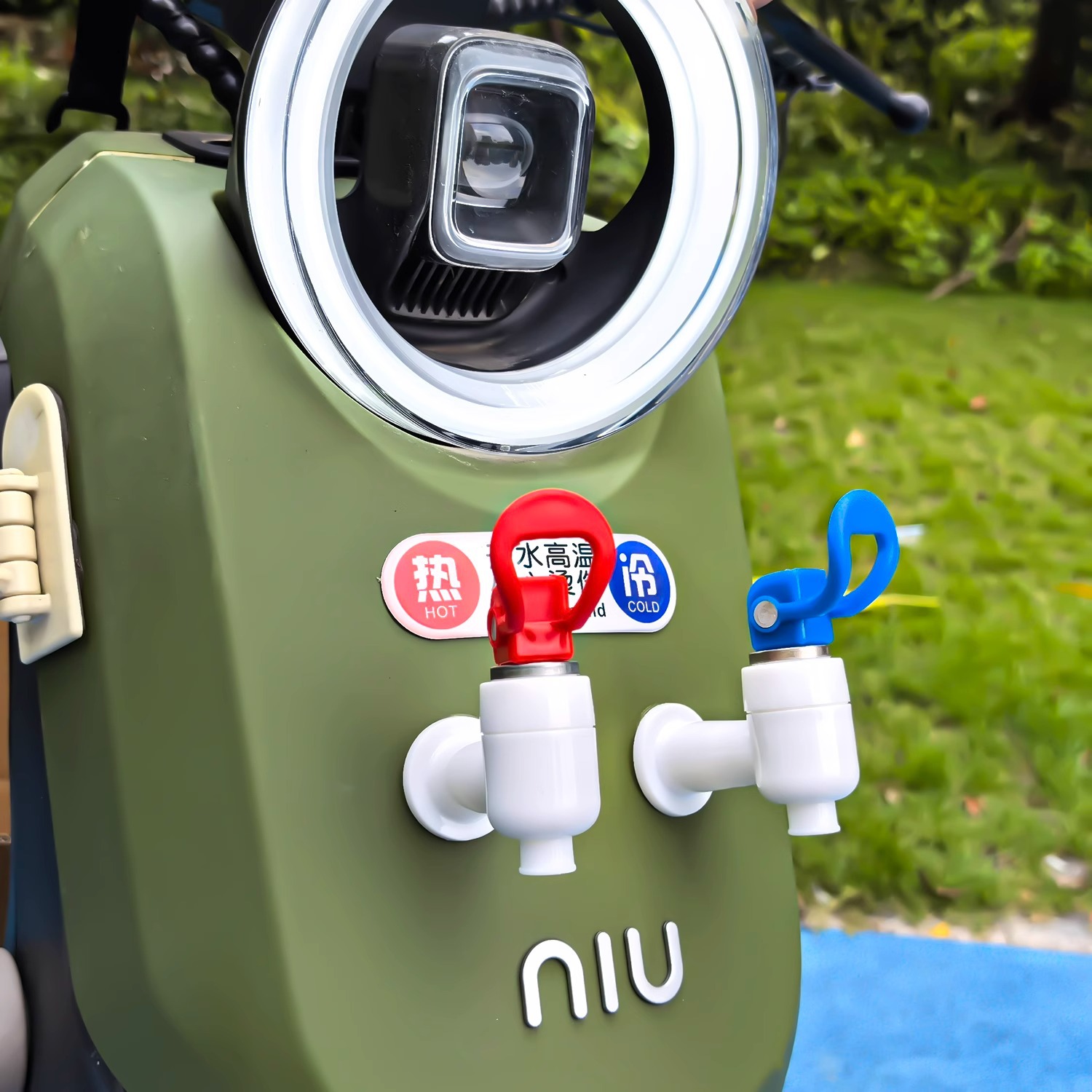 电动车搞笑饮水机装饰摆件汽车外车尾贴摩托车电瓶车恶搞创意车贴