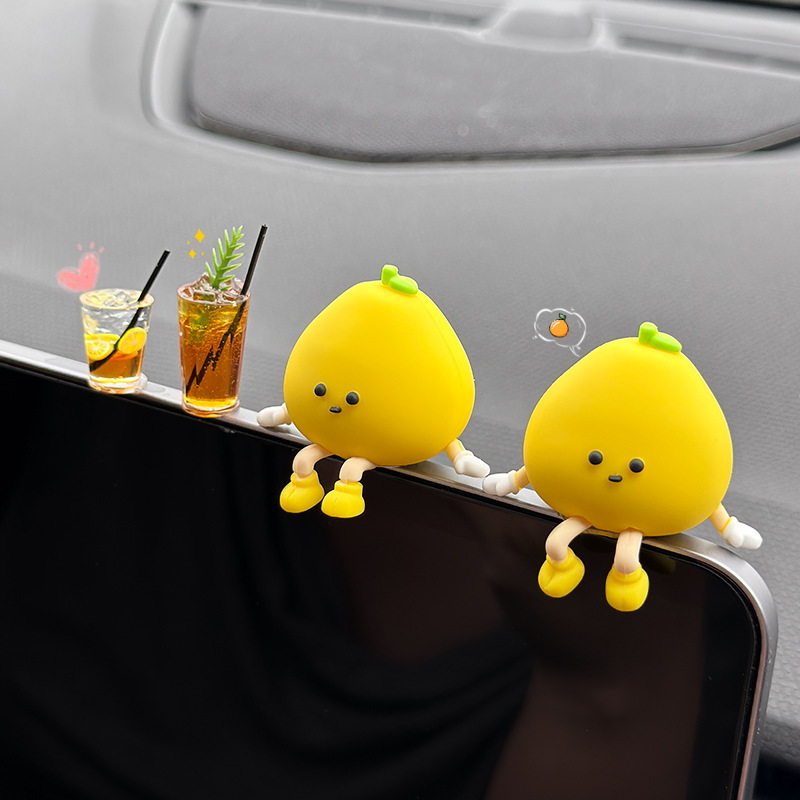 汽车摆件2025新款车载柚子小人