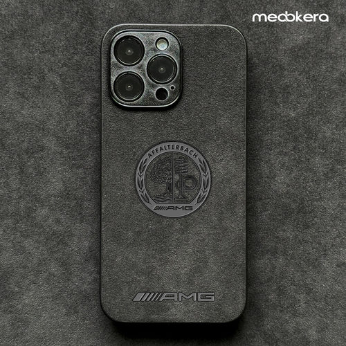 适用于苹果iPhone14ProMax手机壳16欧缔兰翻毛皮15保护套17air全包壳防摔防滑外壳奔驰AMG车标潮男女高端新款