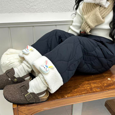 女宝宝加绒棉裤加厚儿童冬装裤子2025新款洋气时髦宝宝一条过冬裤