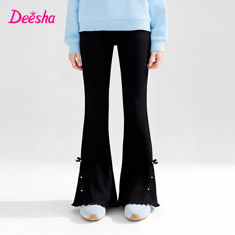 笛莎童装女童奥利绒喇叭裤冬季新款中大童女孩宝宝儿童微喇裤子,童装/婴儿装/亲子装,裤子,淘宝优惠券,粉丝福利购,淘宝优惠卷