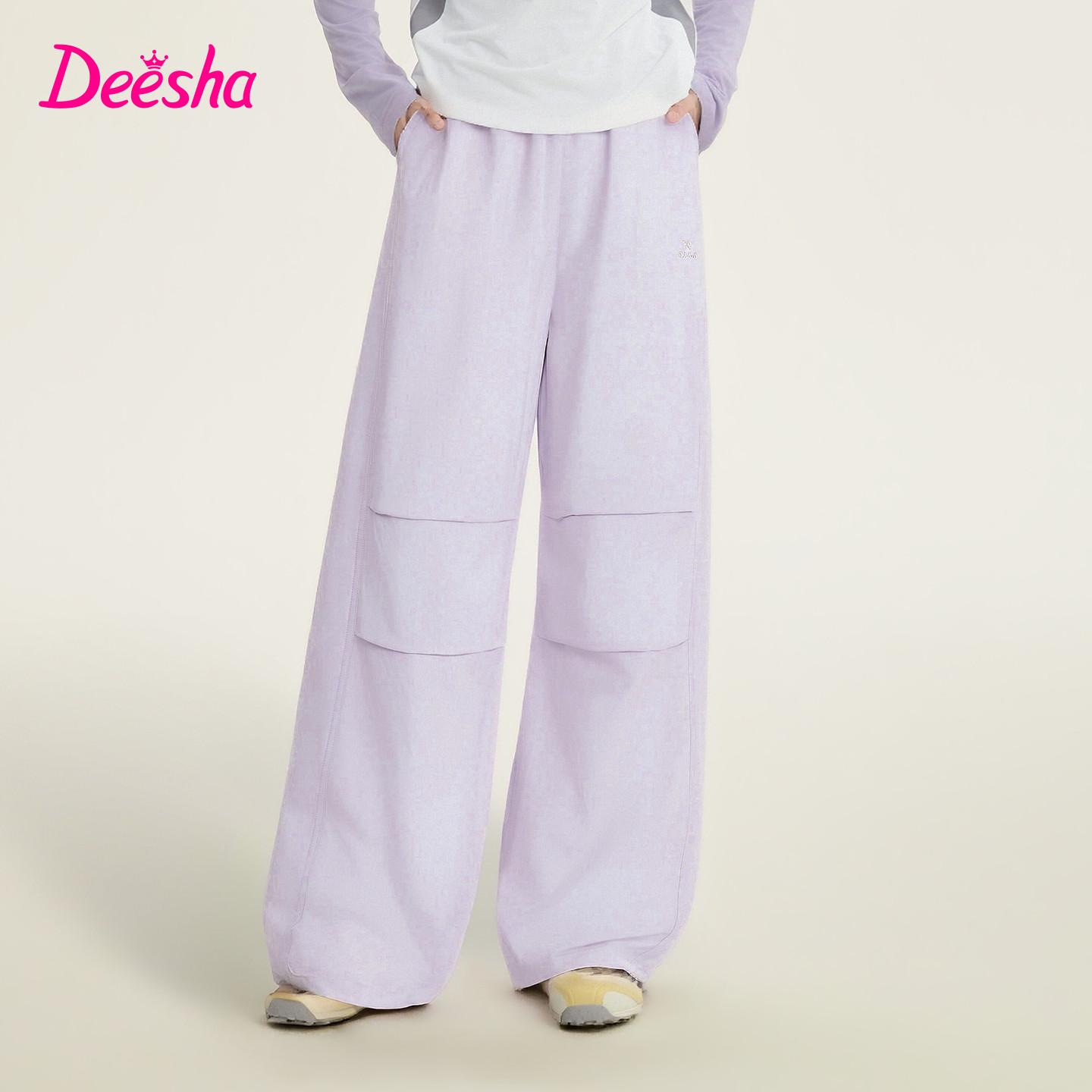 笛莎官方旗舰童装女童轻盈挺括工装伞兵裤春装新款儿童休闲裤子