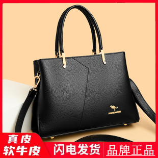 专柜手提包女包新款2026欧美时尚大气真皮包包妈妈包今年流行爆款