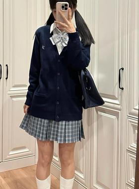 Beardoll原创jk开衫毛衣外套女春秋日系制服宽松长袖针织上衣