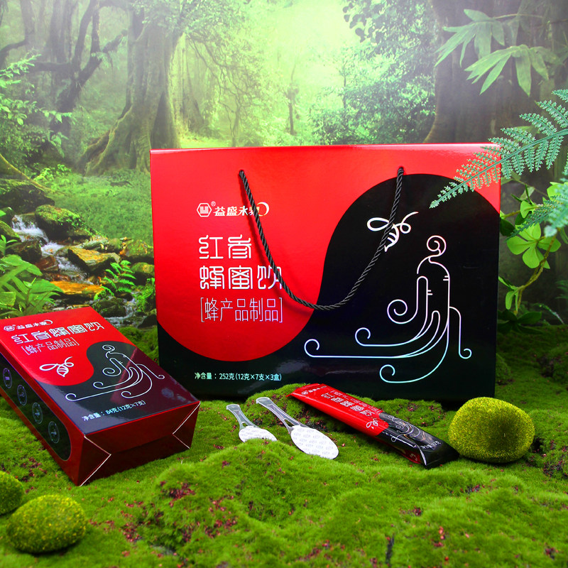 益盛永泰 蜂产品制品红参蜂蜜饮礼盒12克*7支*3盒