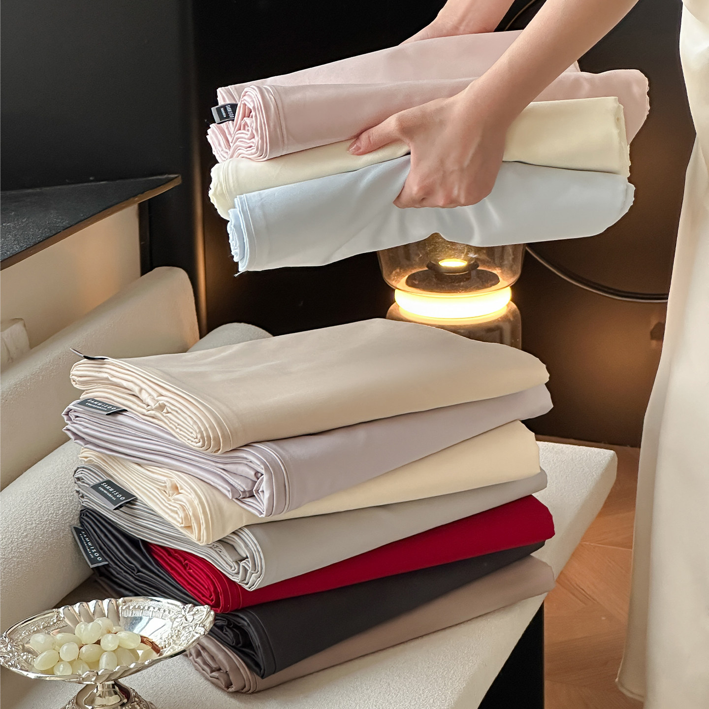 莫兰迪色系单件100S长绒棉被套