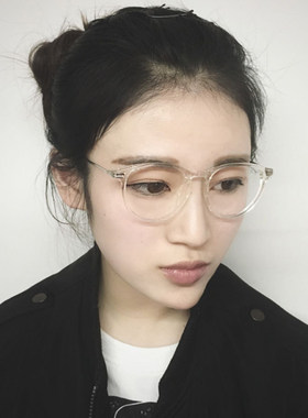 超轻TR90眼镜框女韩版全透明