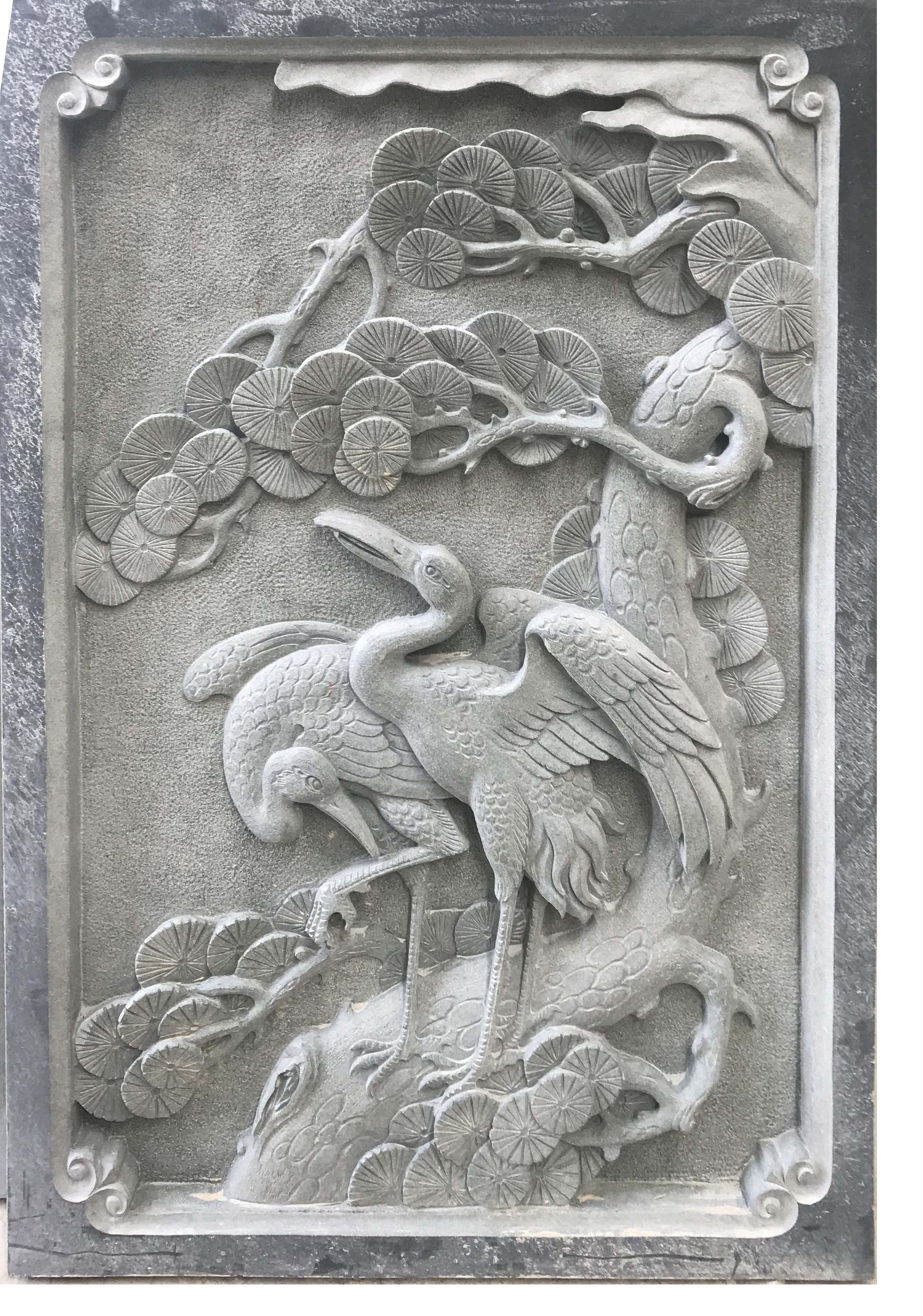 古建材料 浮雕图 精雕图鹿竹松鹤 做图 改图 做路径 灰度图代加工