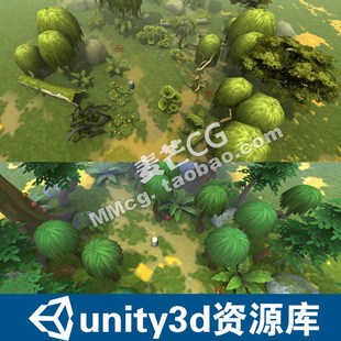 unity3d场景模型树木植物植被纹理手绘地表贴图设计资源环境U3D素