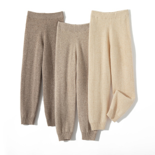 儿童羊绒裤秋冬款保暖加厚针织长裤外穿男女中小童纯羊毛打底裤