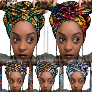 ethnic cloth turban wax hat cotton 非洲头巾帽African