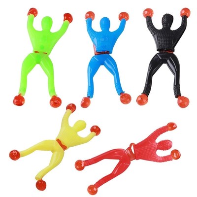 5pcs/lot sticky on wall climbing climber men party kids toys
