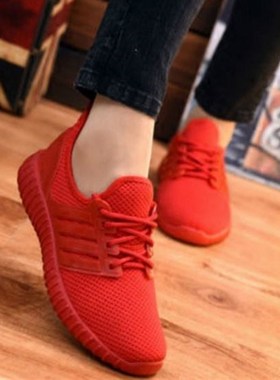 Ladies breathable running sneakers women sports flat shoes