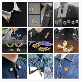 鹿头麦穗胸针胸花装饰男小领针女领口衬衫别针领扣迷你徽章勋章