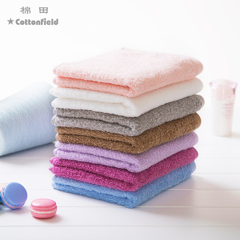 棉田专柜正品马卡龙成人儿童洗脸毛巾吸水性强面巾M1505