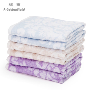 棉田花田纯棉小毛巾 情侣毛巾F1702 柔软吸水儿童洗脸巾擦手方巾