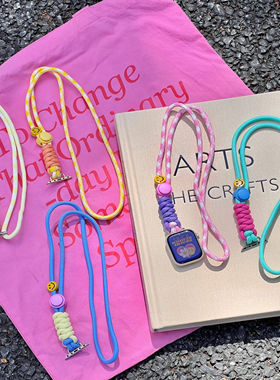 彩色伞绳设计挂脖表带适用苹果watch56789S10手表腕带Apple手表带