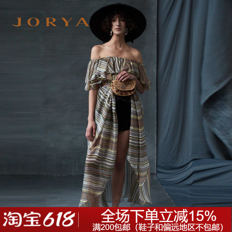 专柜正品19春夏真丝长款L1202801卓雅连衣裙4980元
