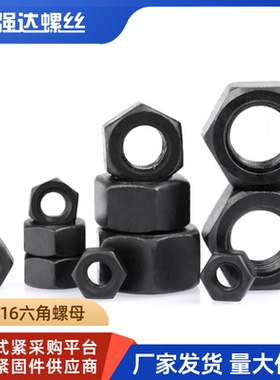 黑色316不锈钢螺母六角螺帽螺丝帽大全M3M4M5M6M8M10M12M14M16M18