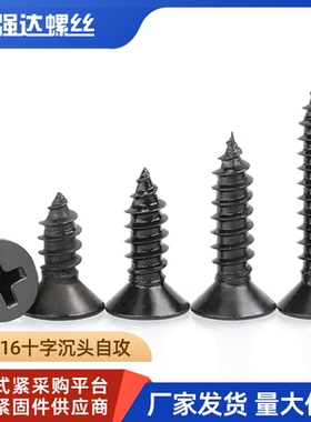 黑色316不锈钢十字沉头电子自攻小螺丝钉2.9M3.5/9M4.2/8M5.5M6.3