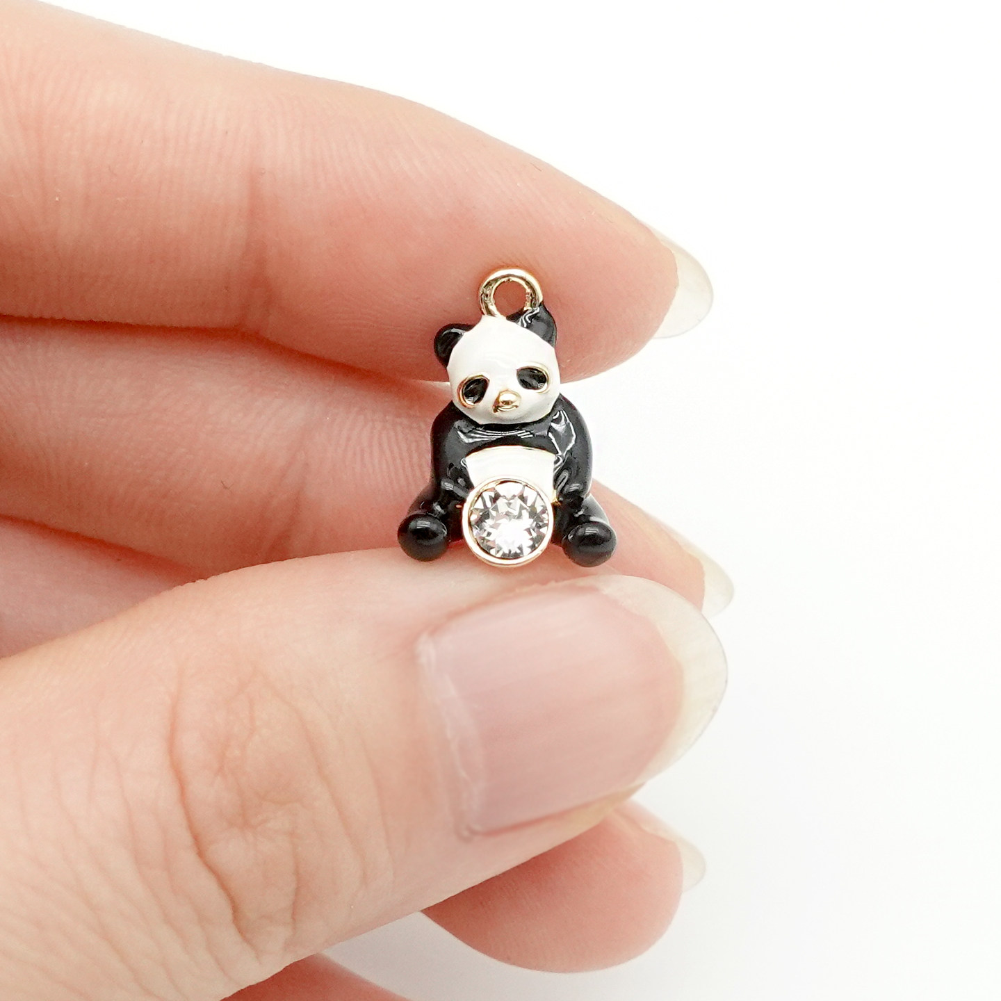 贵和配件立体可爱镶水晶熊猫挂坠拉链扣日本进口kiwa锌合金镀色,饰品/流行首饰/时尚饰品新,项坠/吊坠,淘宝优惠券,粉丝福利购,淘宝优惠卷