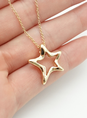 合金镀色随形星星链吊坠日本Partsclub项链耳饰diy手工饰品配件